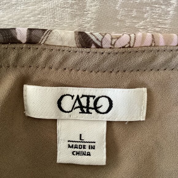 Cato pink and brown flowered wrap skirt, size large - Picture 4 of 6